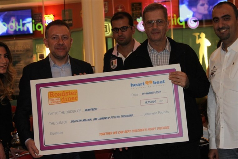 Roadster diners Christmas campaign raises 18 115 000 LBP for Heartbeat